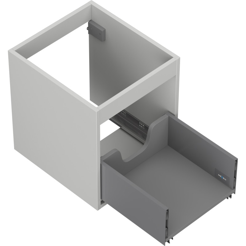 Mexen Box-A korpus szafki podumywalkowej 40 cm, 1 szuflada, szary mat - 91AX0-0400-470-1-62