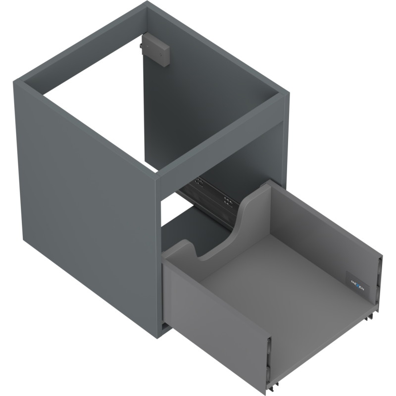Mexen Box-A korpus szafki podumywalkowej 40 cm, 1 szuflada, grafit mat - 91AX0-0400-470-1-66