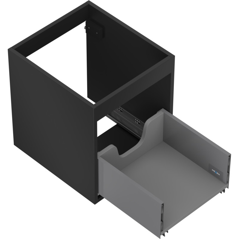 Mexen Box-A korpus szafki podumywalkowej 40 cm, 1 szuflada, czarny mat - 91AX0-0400-470-1-71