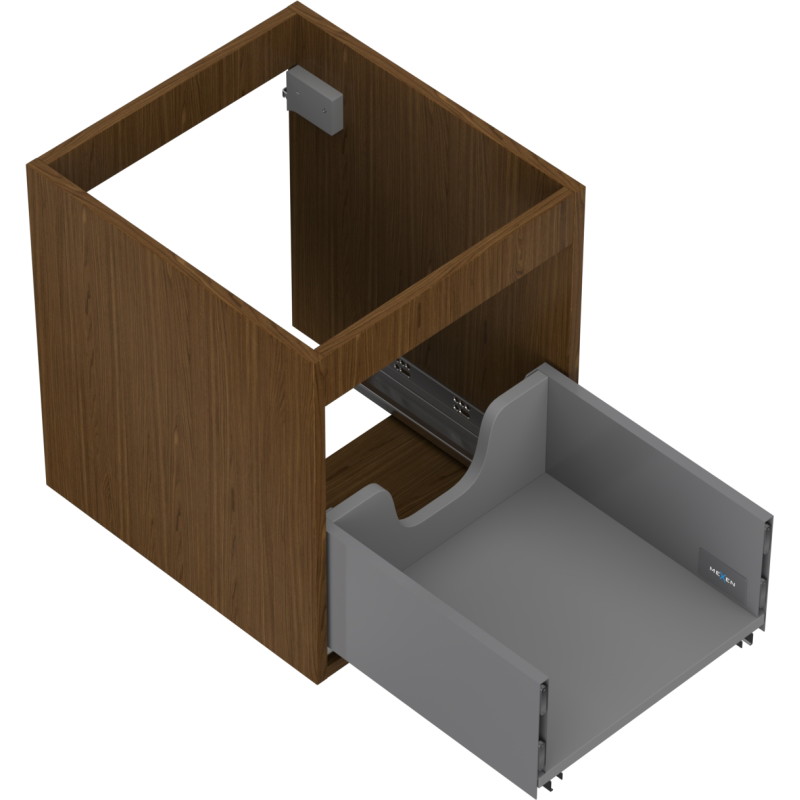 Mexen Box-A korpus szafki podumywalkowej 40 cm, 1 szuflada, orzech - 91AX0-0400-470-1-86