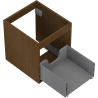 Mexen Box-A korpus szafki podumywalkowej 40 cm, 1 szuflada, orzech - 91AX0-0400-470-1-86