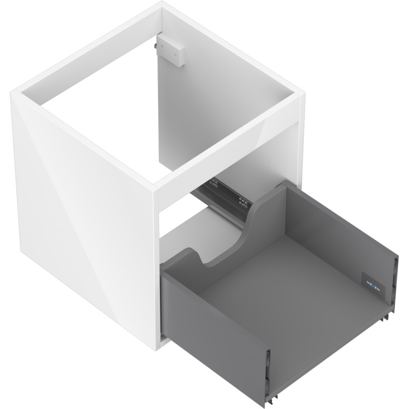 Mexen Box-A korpus szafki podumywalkowej 45 cm, 1 szuflada, biały połysk - 91AX0-0450-470-1-00