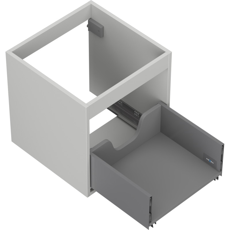 Mexen Box-A korpus szafki podumywalkowej 45 cm, 1 szuflada, szary mat - 91AX0-0450-470-1-62