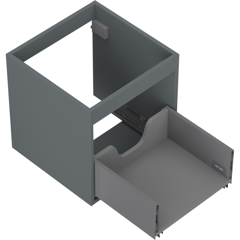 Mexen Box-A korpus szafki podumywalkowej 45 cm, 1 szuflada, grafit mat - 91AX0-0450-470-1-66