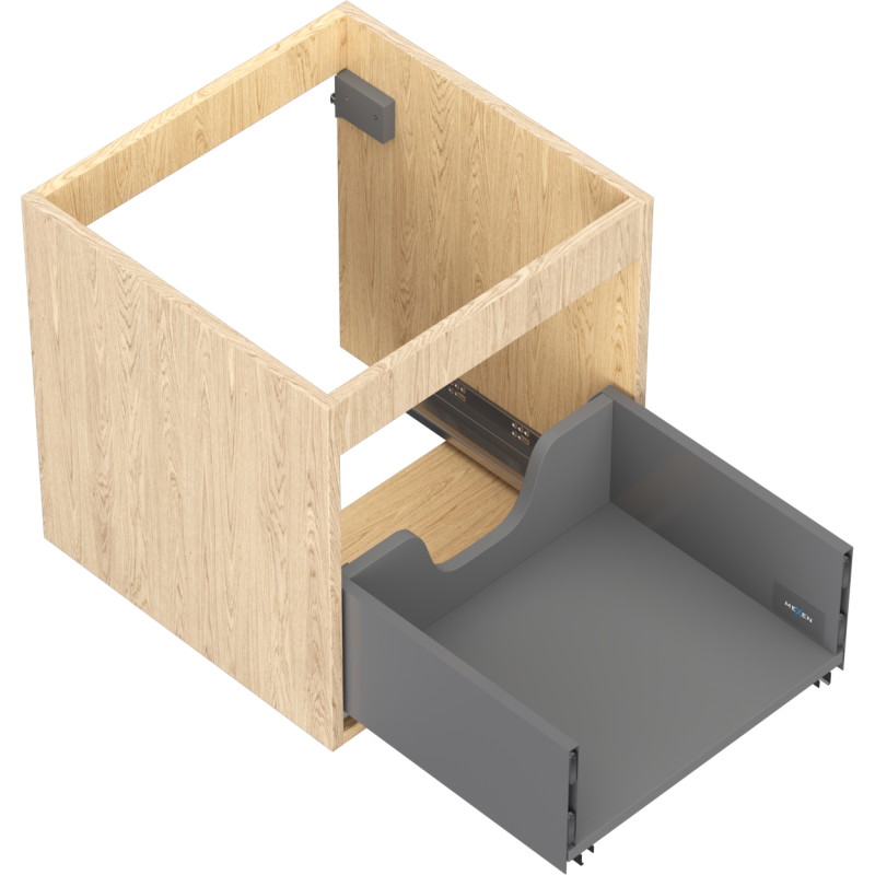 Mexen Box-A korpus szafki podumywalkowej 45 cm, 1 szuflada, dąb - 91AX0-0450-470-1-81