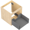 Mexen Box-A korpus szafki podumywalkowej 45 cm, 1 szuflada, dąb - 91AX0-0450-470-1-81