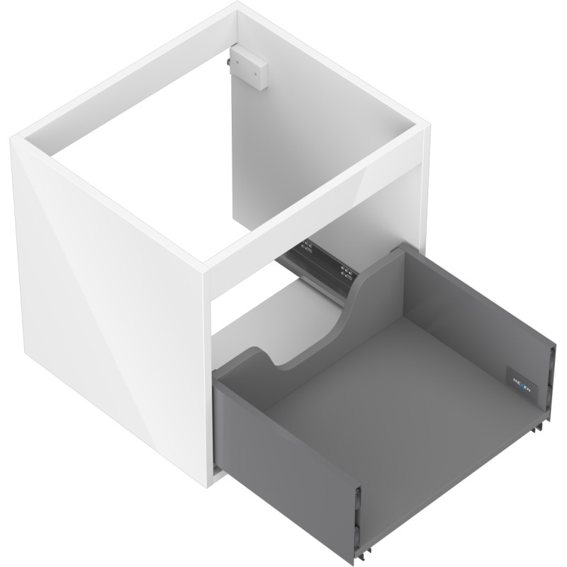 Mexen Box-A korpus szafki podumywalkowej 50 cm, 1 szuflada, biały połysk - 91AX0-0500-470-1-00