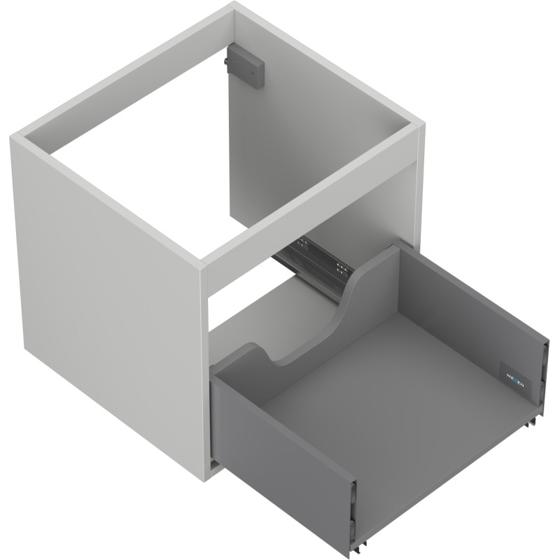 Mexen Box-A korpus szafki podumywalkowej 50 cm, 1 szuflada, szary mat - 91AX0-0500-470-1-62