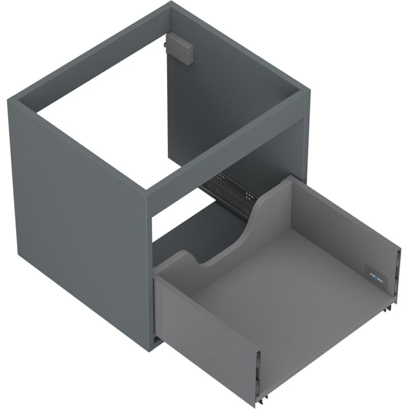 Mexen Box-A korpus szafki podumywalkowej 50 cm, 1 szuflada, grafit mat - 91AX0-0500-470-1-66
