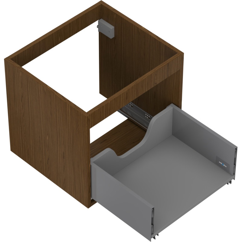 Mexen Box-A korpus szafki podumywalkowej 50 cm, 1 szuflada, orzech - 91AX0-0500-470-1-86