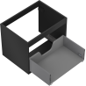 Mexen Box-A korpus szafki podumywalkowej 60 cm, 1 szuflada, czarny mat - 91AX0-0600-470-1-71