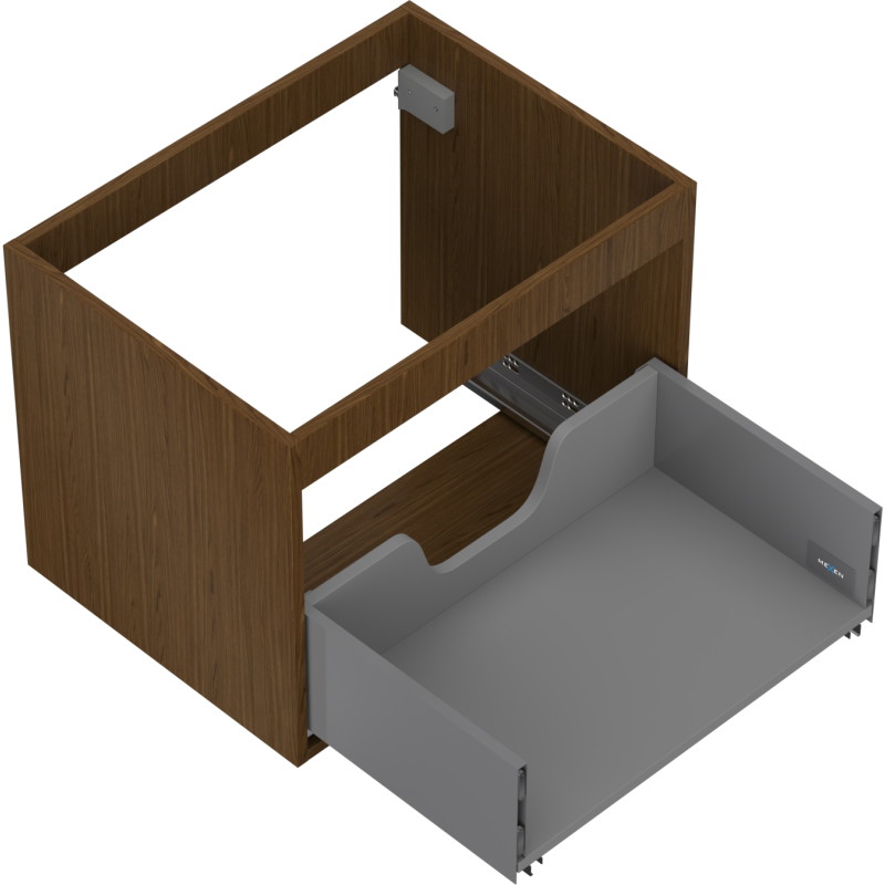 Mexen Box-A korpus szafki podumywalkowej 60 cm, 1 szuflada, orzech - 91AX0-0600-470-1-86