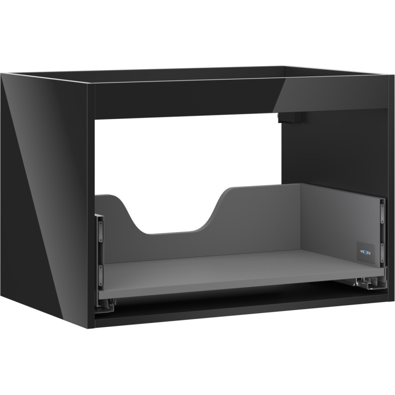 Mexen Box-A korpus szafki podumywalkowej 70 cm, 1 szuflada, czarny połysk - 91AX0-0700-470-1-70