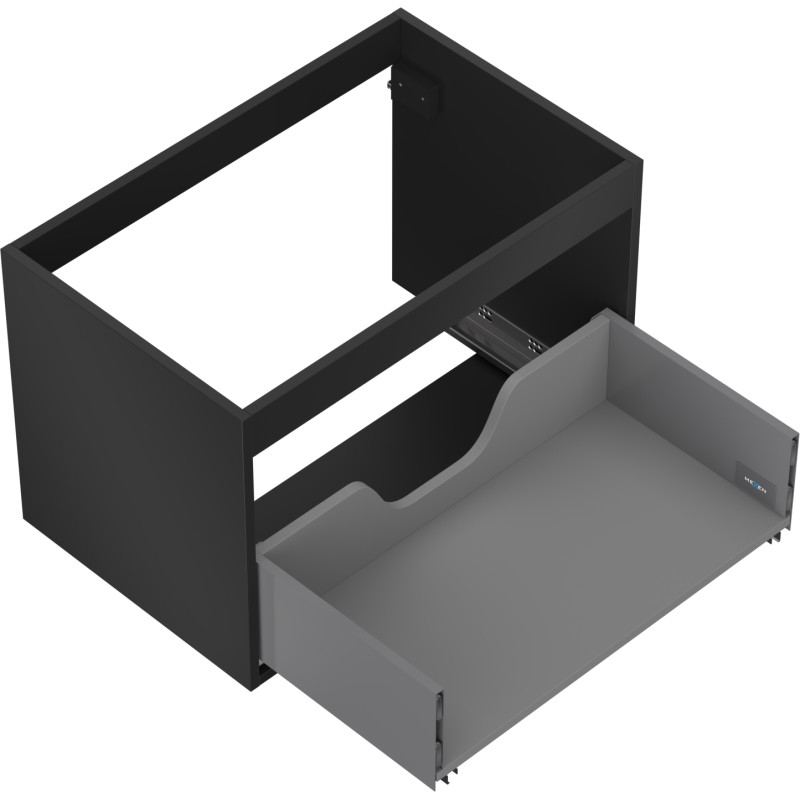 Mexen Box-A korpus szafki podumywalkowej 70 cm, 1 szuflada, czarny mat - 91AX0-0700-470-1-71