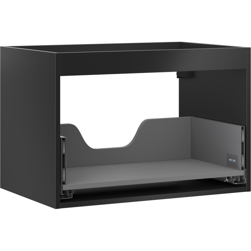 Mexen Box-A korpus szafki podumywalkowej 70 cm, 1 szuflada, czarny mat - 91AX0-0700-470-1-71