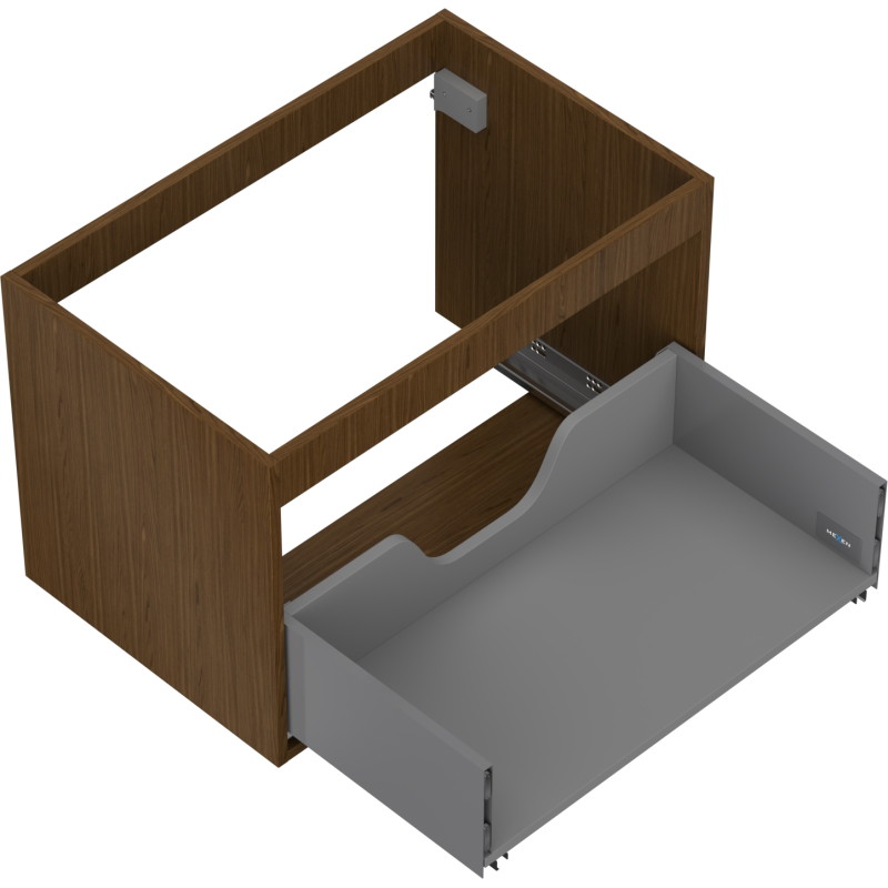 Mexen Box-A korpus szafki podumywalkowej 70 cm, 1 szuflada, orzech - 91AX0-0700-470-1-86