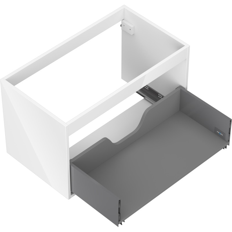 Mexen Box-A korpus szafki podumywalkowej 80 cm, 1 szuflada, biały połysk - 91AX0-0800-470-1-00