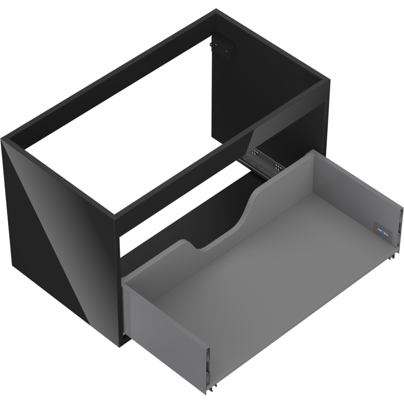 Mexen Box-A korpus szafki podumywalkowej 80 cm, 1 szuflada, czarny połysk - 91AX0-0800-470-1-70