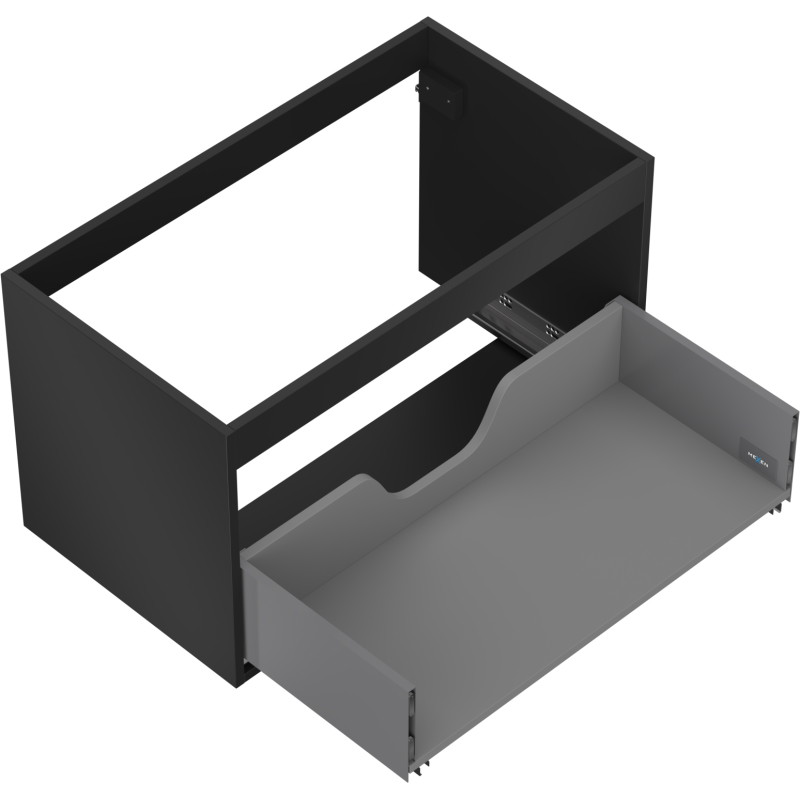 Mexen Box-A korpus szafki podumywalkowej 80 cm, 1 szuflada, czarny mat - 91AX0-0800-470-1-71