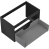 Mexen Box-A korpus szafki podumywalkowej 80 cm, 1 szuflada, czarny mat - 91AX0-0800-470-1-71