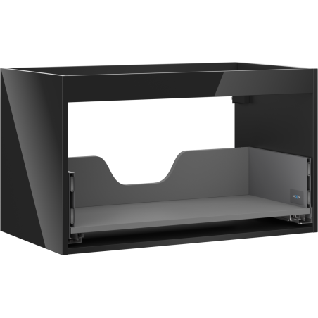 Mexen Box-A korpus szafki podumywalkowej 80 cm, 1 szuflada, czarny połysk - 91AX0-0800-470-1-70