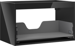 Mexen Box-A korpus szafki podumywalkowej 80 cm, 1 szuflada, czarny połysk - 91AX0-0800-470-1-70