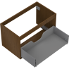 Mexen Box-A korpus szafki podumywalkowej 80 cm, 1 szuflada, orzech - 91AX0-0800-470-1-86