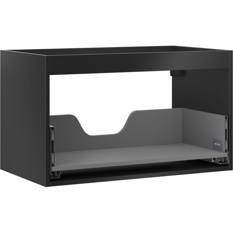 Mexen Box-A korpus szafki podumywalkowej 80 cm, 1 szuflada, czarny mat - 91AX0-0800-470-1-71