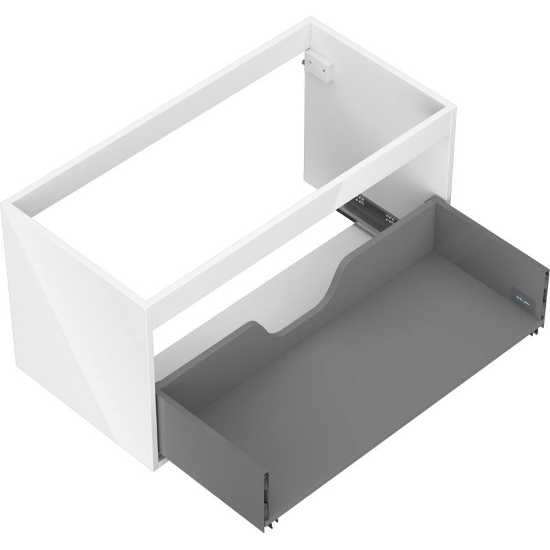 Mexen Box-A korpus szafki podumywalkowej 90 cm, 1 szuflada, biały połysk - 91AX0-0900-470-1-00