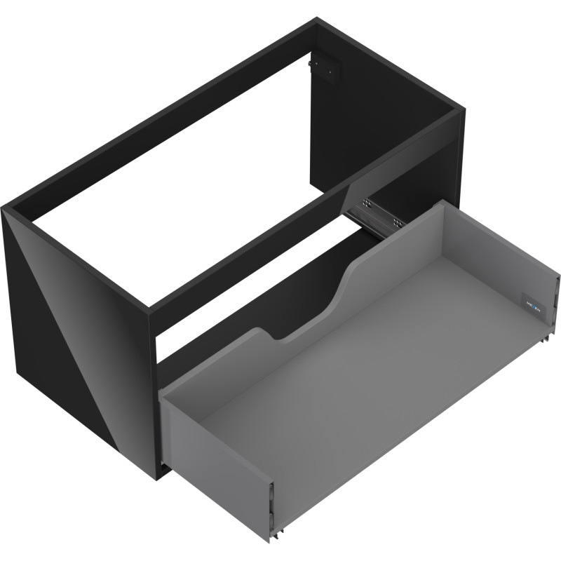 Mexen Box-A korpus szafki podumywalkowej 90 cm, 1 szuflada, czarny połysk - 91AX0-0900-470-1-70