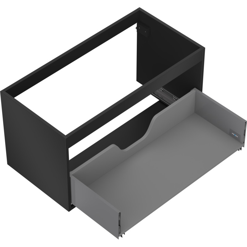 Mexen Box-A korpus szafki podumywalkowej 90 cm, 1 szuflada, czarny mat - 91AX0-0900-470-1-71