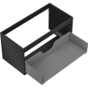 Mexen Box-A korpus szafki podumywalkowej 90 cm, 1 szuflada, czarny mat - 91AX0-0900-470-1-71