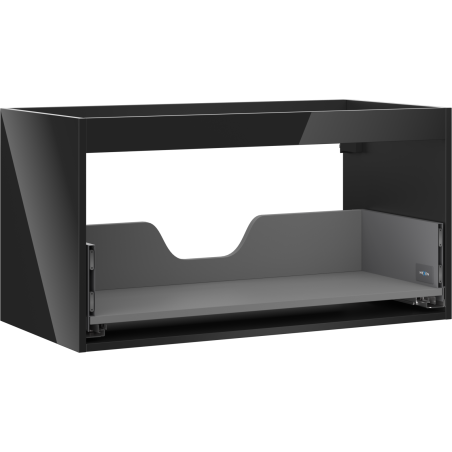 Mexen Box-A korpus szafki podumywalkowej 90 cm, 1 szuflada, czarny połysk - 91AX0-0900-470-1-70