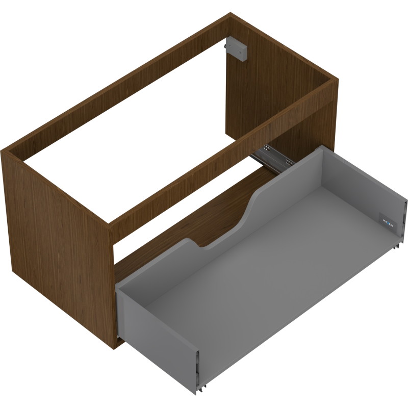 Mexen Box-A korpus szafki podumywalkowej 90 cm, 1 szuflada, orzech - 91AX0-0900-470-1-86