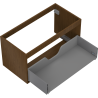 Mexen Box-A korpus szafki podumywalkowej 90 cm, 1 szuflada, orzech - 91AX0-0900-470-1-86