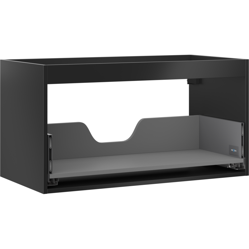 Mexen Box-A korpus szafki podumywalkowej 90 cm, 1 szuflada, czarny mat - 91AX0-0900-470-1-71