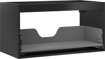 Mexen Box-A korpus szafki podumywalkowej 90 cm, 1 szuflada, czarny mat - 91AX0-0900-470-1-71