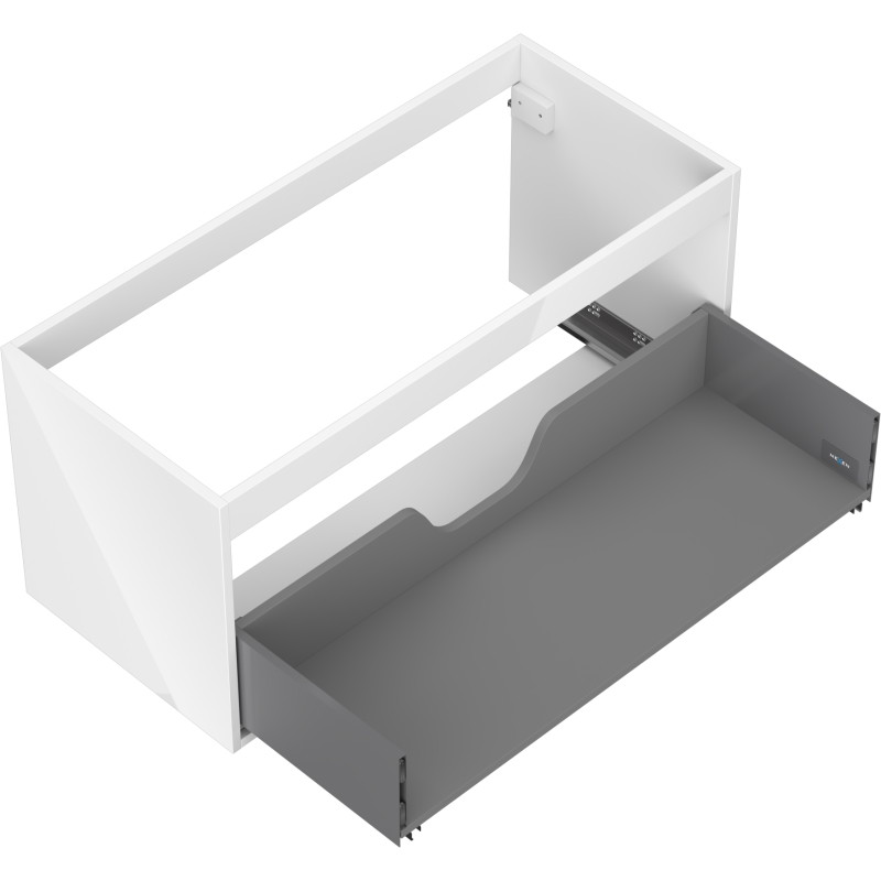 Mexen Box-A korpus szafki podumywalkowej 100 cm, 1 szuflada, biały połysk - 91AX0-1000-470-1-00
