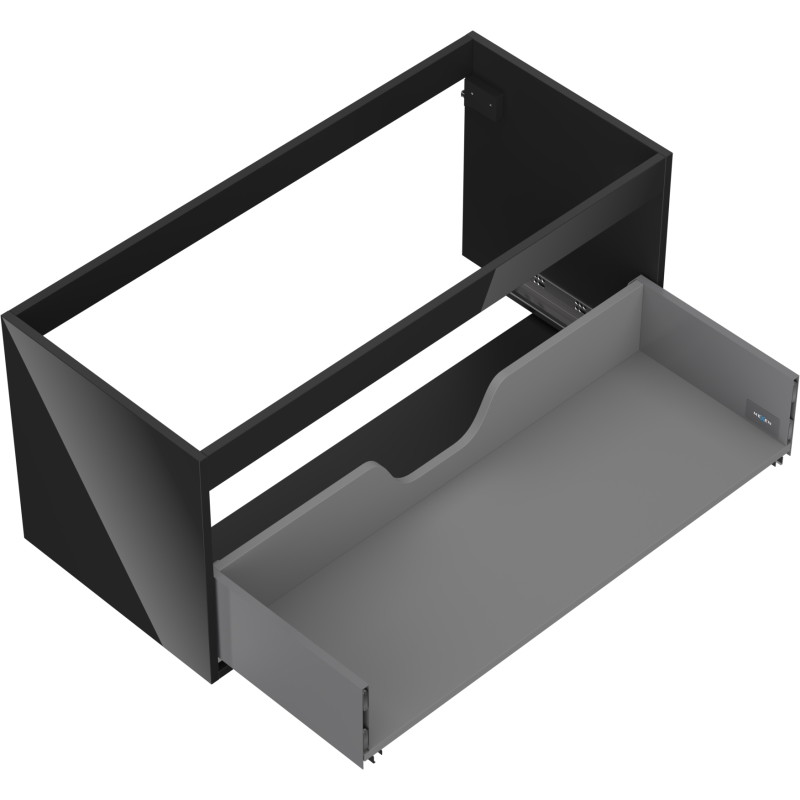 Mexen Box-A korpus szafki podumywalkowej 100 cm, 1 szuflada, czarny połysk - 91AX0-1000-470-1-70