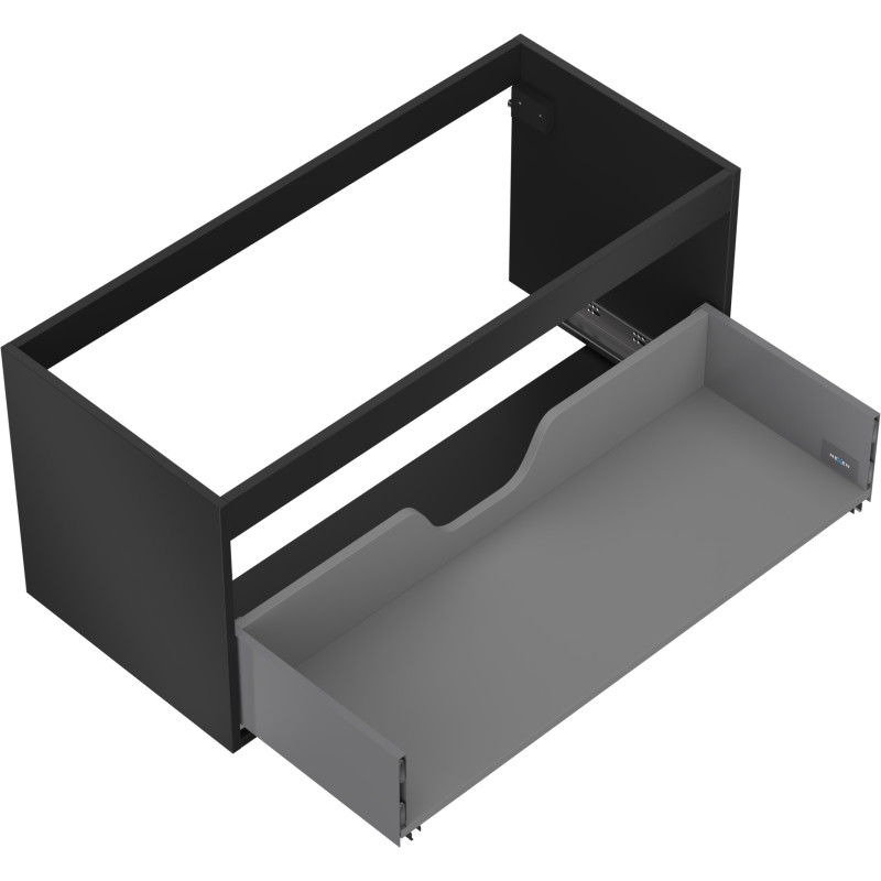 Mexen Box-A korpus szafki podumywalkowej 100 cm, 1 szuflada, czarny mat - 91AX0-1000-470-1-71