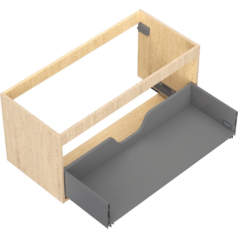 Mexen Box-A korpus szafki podumywalkowej 100 cm, 1 szuflada, dąb - 91AX0-1000-470-1-81