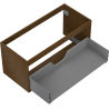 Mexen Box-A korpus szafki podumywalkowej 100 cm, 1 szuflada, orzech - 91AX0-1000-470-1-86