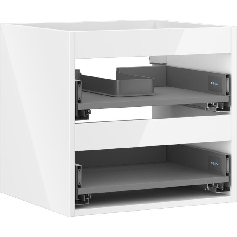 Mexen Box-A korpus szafki podumywalkowej 50 cm, 2 szuflady, biały połysk - 91AX0-0500-470-2-00