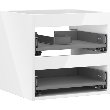 Mexen Box-A korpus szafki podumywalkowej 50 cm, 2 szuflady, biały połysk - 91AX0-0500-470-2-00