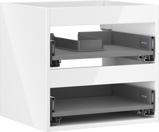 Mexen Box-A korpus szafki podumywalkowej 50 cm, 2 szuflady, biały połysk - 91AX0-0500-470-2-00