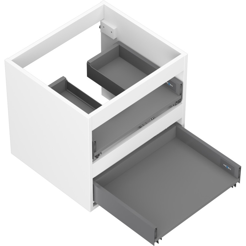 Mexen Box-A korpus szafki podumywalkowej 50 cm, 2 szuflady, biały mat - 91AX0-0500-470-2-01
