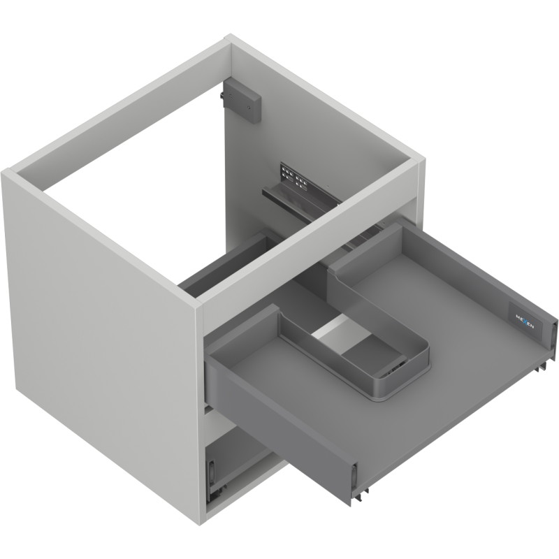 Mexen Box-A korpus szafki podumywalkowej 50 cm, 2 szuflady, szary mat - 91AX0-0500-470-2-62
