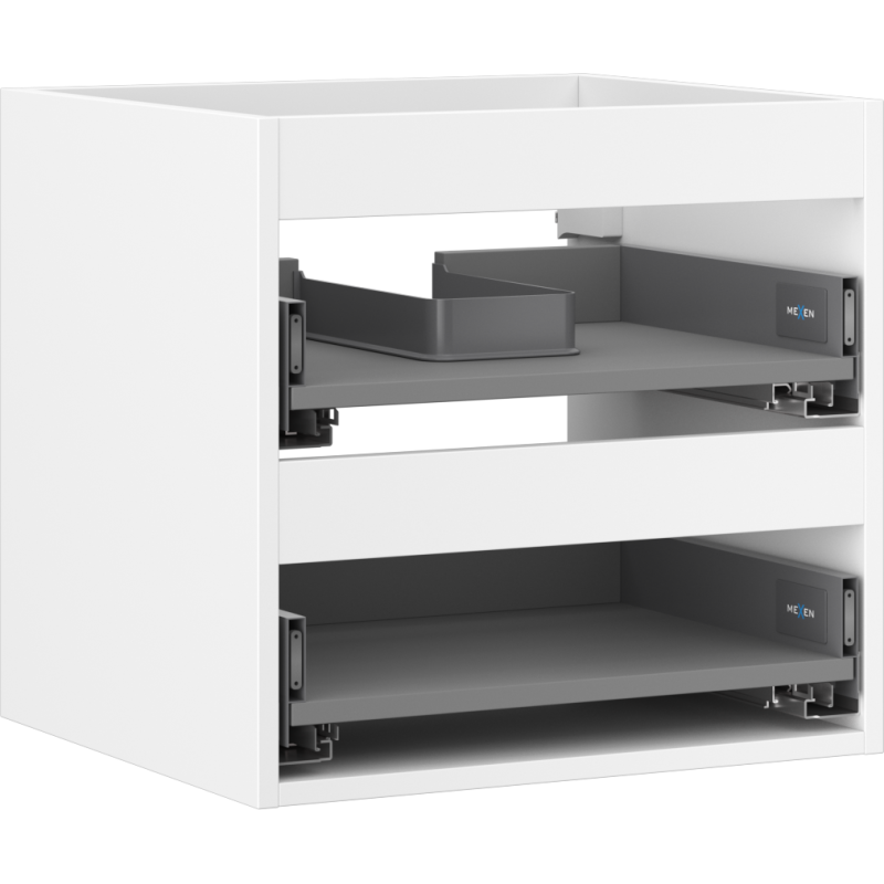 Mexen Box-A korpus szafki podumywalkowej 50 cm, 2 szuflady, biały mat - 91AX0-0500-470-2-01