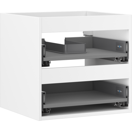 Mexen Box-A korpus szafki podumywalkowej 50 cm, 2 szuflady, biały mat - 91AX0-0500-470-2-01