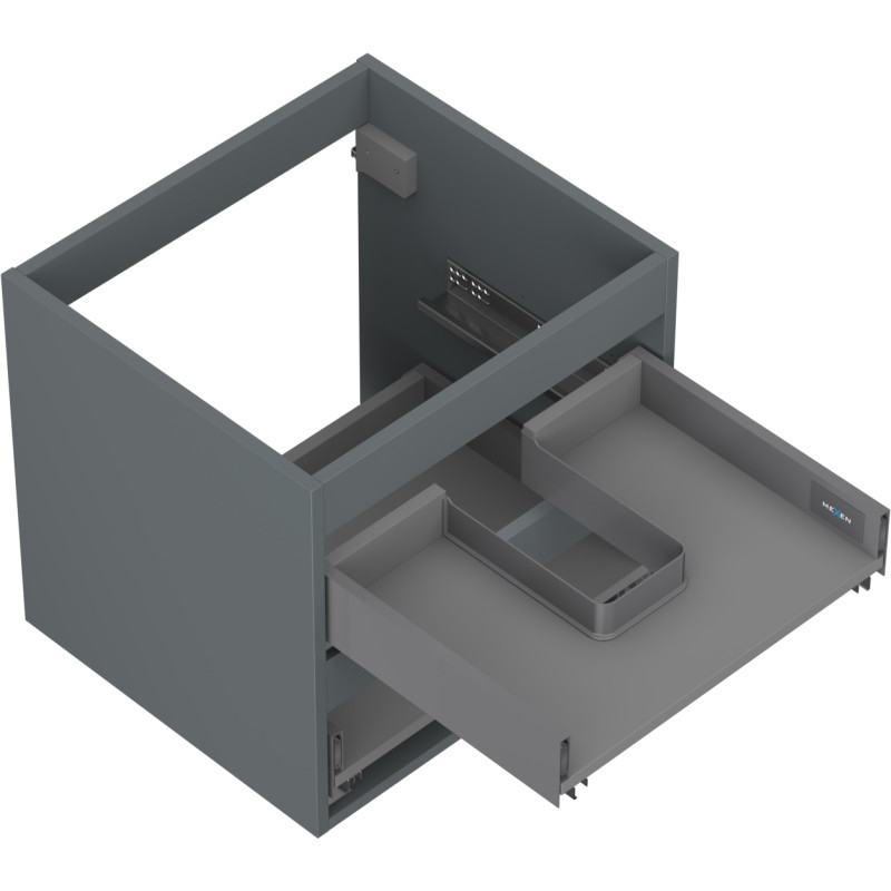 Mexen Box-A korpus szafki podumywalkowej 50 cm, 2 szuflady, grafit mat - 91AX0-0500-470-2-66